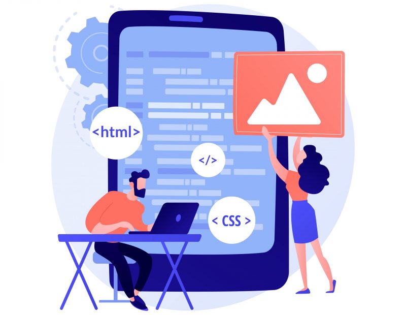 Mobile application development vector concept metaphor